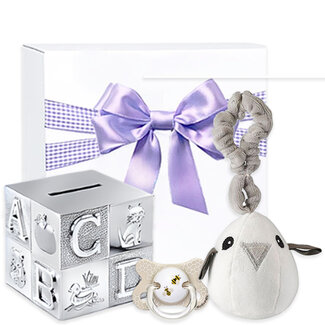 Kraamcadeau uni geschenkset Platinum Spaarpot