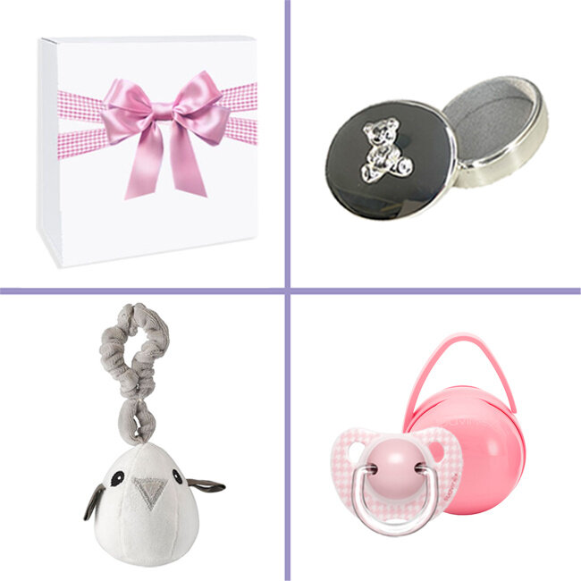 Kraamcadeau meisje geschenkset Silver Haarlokdoosje