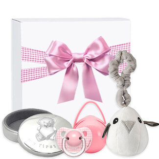 Kraamcadeau meisje geschenkset Silver Haarlokdoosje