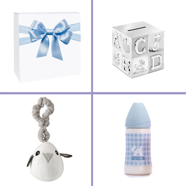 Kraamcadeau jongen geschenkset Platinum Spaarpot