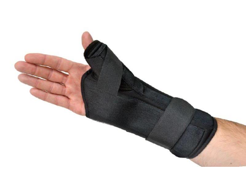 Comfort wrist and thumb brace black