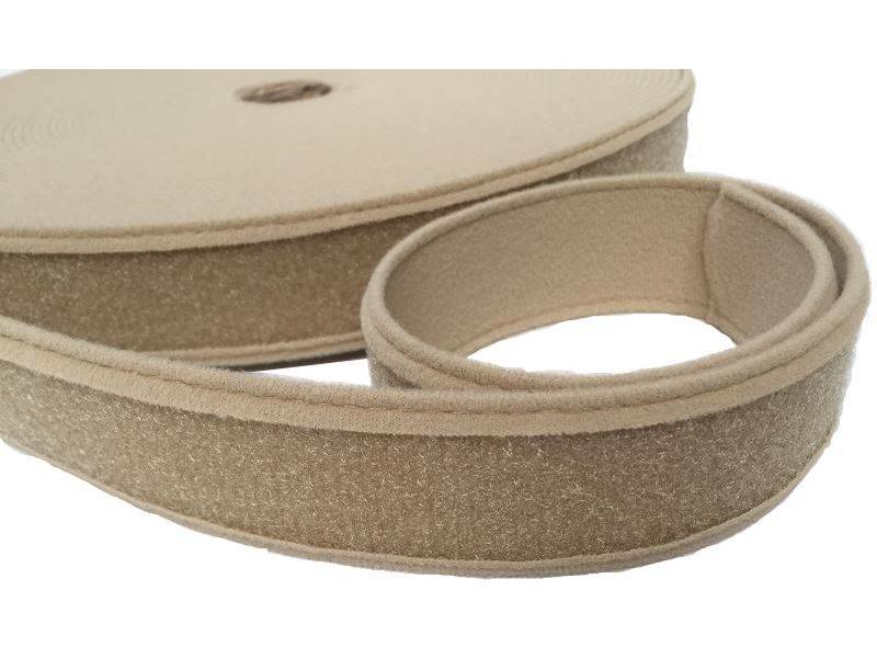 Samt ausgeSchleifenBand beige