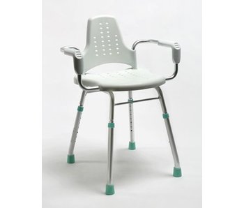 Chaise de douche et de travail Prima Modular avec accoudoirs et dossier