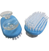 Hand brush on suction cups for one-handed use