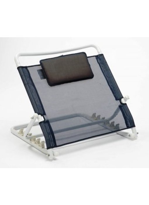Adjustable back support for bed, with cushion