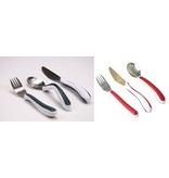 EA-fitted cutlery Kura Care set of 3 adults version dark gray / white