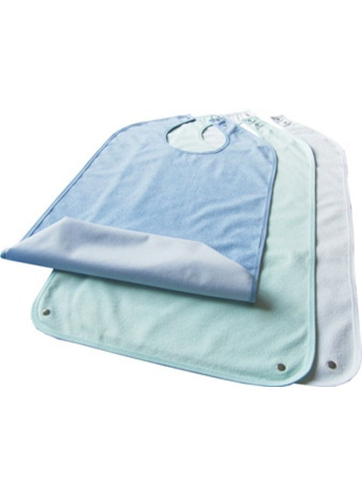 Bib in terry cloth, with collection zone