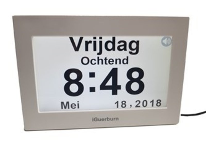 Digital speaking clock NL / FR - Alzheimer's clock