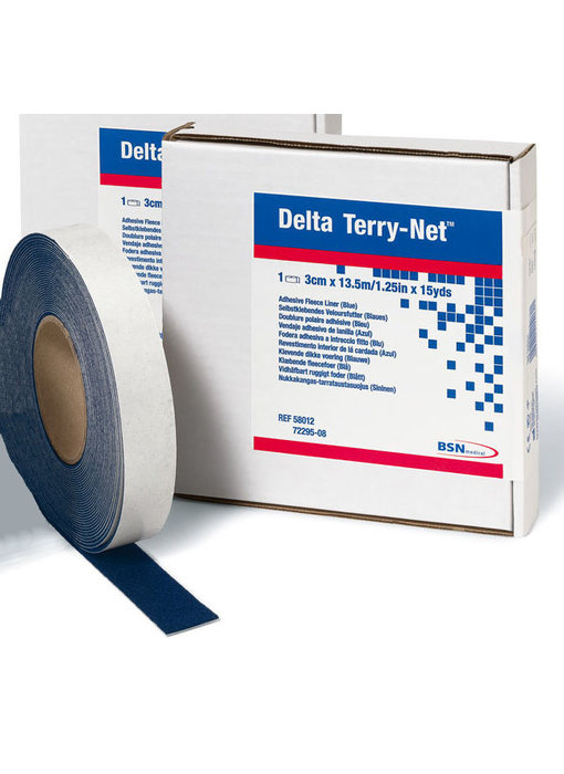 Delta Terry-Net adhesive edge fleece blue