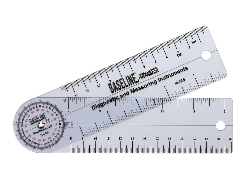 Rulong goniometer 360 degrees, 18 cm.