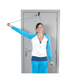 Two handles and pulley for shoulder exercises