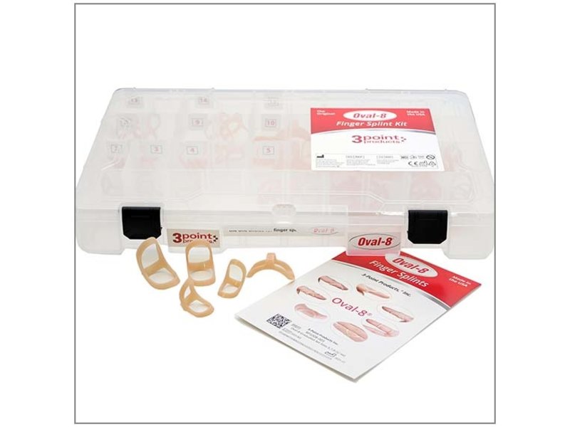 3 Point Products Oval-8 Finger Splint Kit - Multiple Sizing For Various Finger Conditions