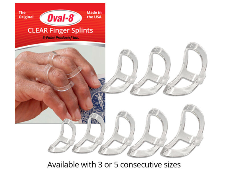 3 Point Products Oval-8® - Finger Splints - Clear - 5 Stücke