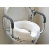 Toilet cushion with handles