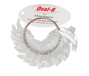 3 Point Products Oval-8 ® - Attelles de Doigt - Clear - ensemble de tailles