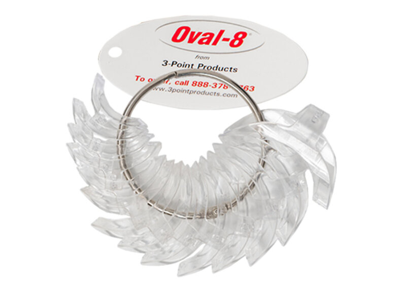 3 Point Products Oval-8 ® - Attelles de Doigt - Clear - ensemble de tailles