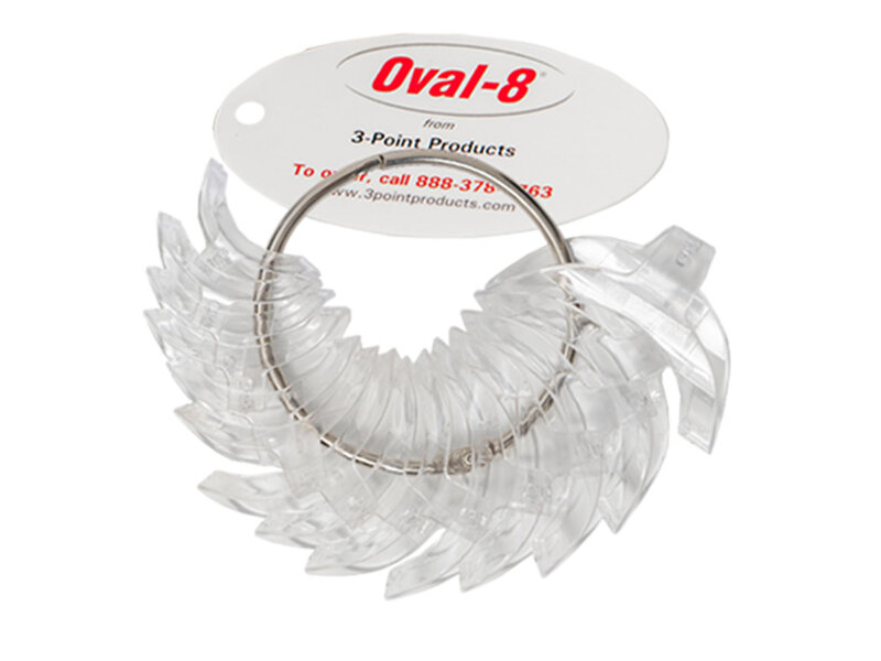 3 Point Products Oval-8 ® - Finger Splints -Clear - sizing set