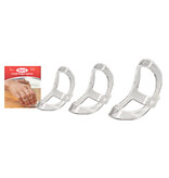 3 Point Products Oval-8 ® Finger Splints - Clear -  Multi-Size 3-pack