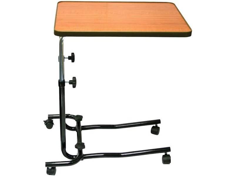 Bed table on casters