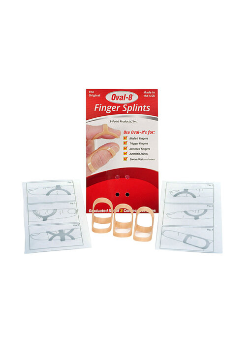 3 Point Products Oval-8® Finger Splint 3er-Pack Größenset