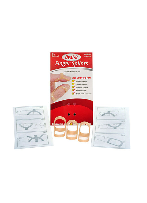 3 Point Products Oval-8® Finger Splint Multi-Size 3-pack