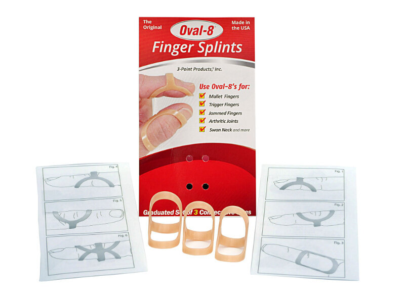 3 Point Products Oval-8® Finger Splint Multi-Size 3-pack