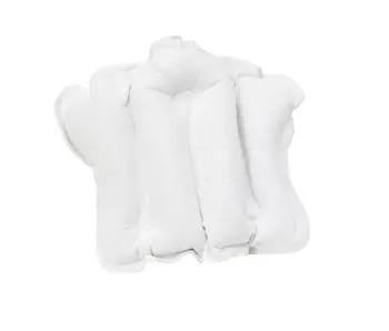 Inflatable bath pillow with terry lining