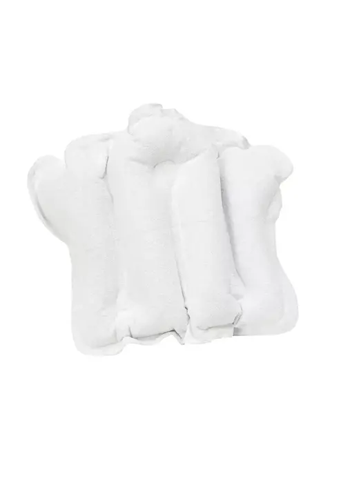 Inflatable bath pillow with terry lining
