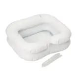 Inflatable hair wash basin for bed