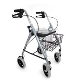 Gigo in aluminum walker with four wheels, foldable