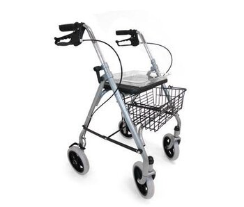 Gigo in aluminum walker with four wheels, foldable