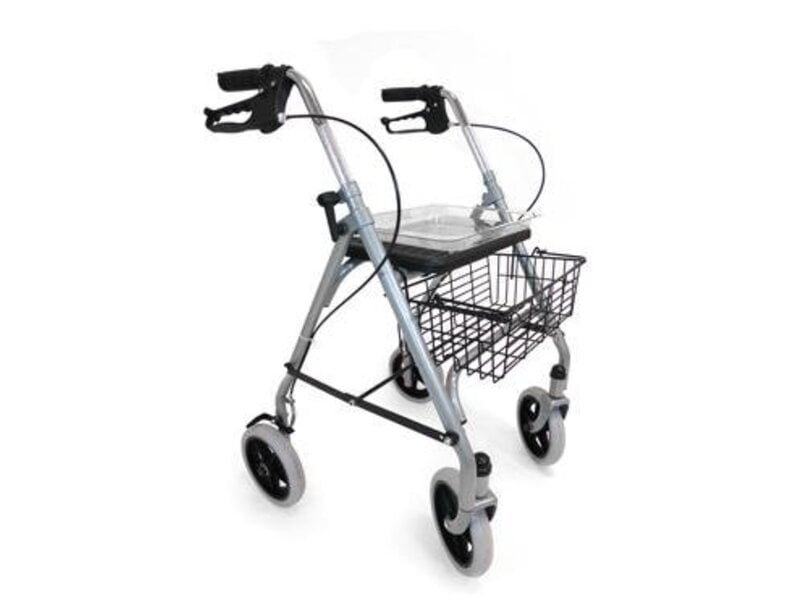 Gigo in Aluminium Rollator mit vier Rädern, faltbar