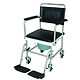 WC fauteuil roulant sur des roues avec repose-pieds entraînement