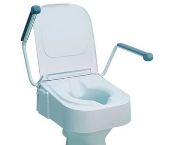 Toilettensitz mit klappbarer Armlehne, höhenverstellbar