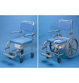 Shower / toilet chair with wheels Deluxe Days, aluminum