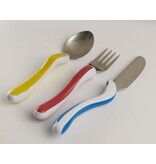 Custom children's cutlery Kura Care - set of 3 knife fork and straight spoon