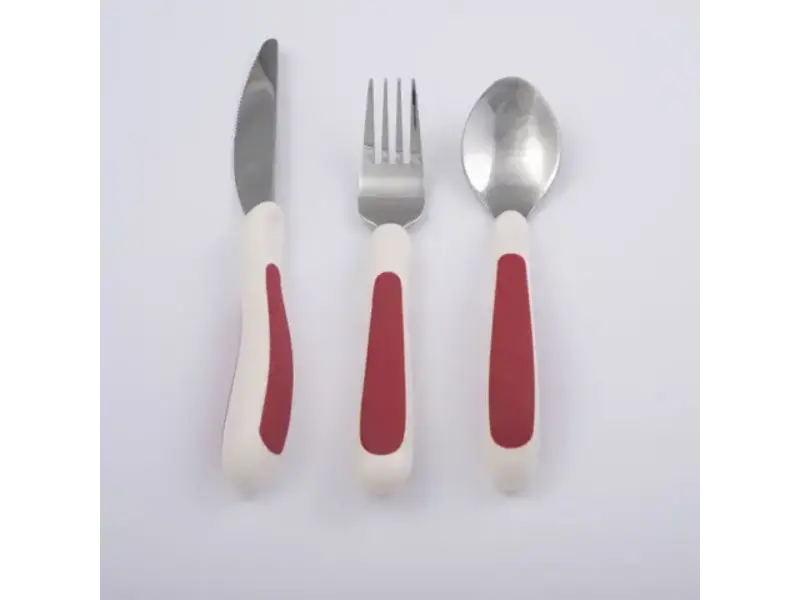 EA-fitted cutlery Kura Care set of 3 adults version dark gray / white