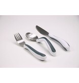 EA-fitted cutlery Kura Care set of 3 adults version dark gray / white