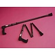 Cane shock absorbing and height adjustable, black