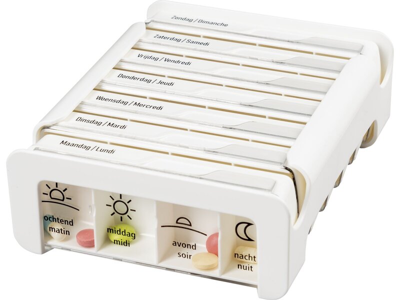 Pillbox ANABOX - Compact - 1 week - 4 compartments per day