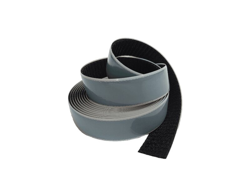 Zelfklevend haakband S-lijm 25 mm x 5 m zwart