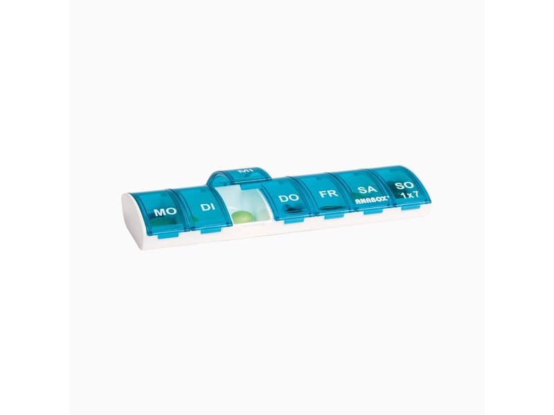 Pillbox Anabox for one week, one compartment per day