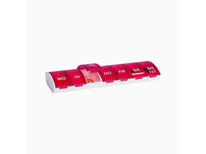 Pilulier Anabox pendant une semaine, un compartiment par jour