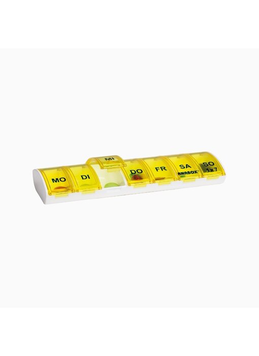 Pillbox Anabox for one week, one compartment per day