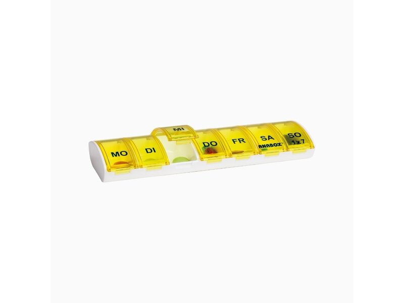 Pillbox Anabox for one week, one compartment per day