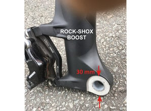 FIX-FORK Axe  traversale 15-110-ROCK-SHOX-BOOST Haut