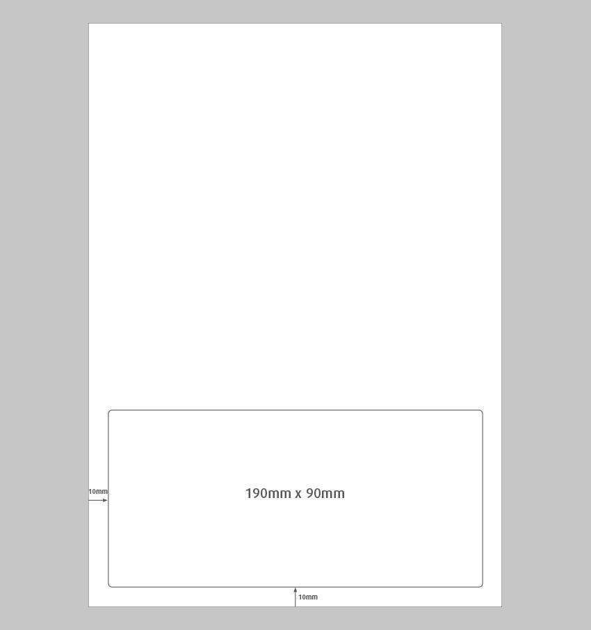Verzendformulier 1 etiket 190x90mm
