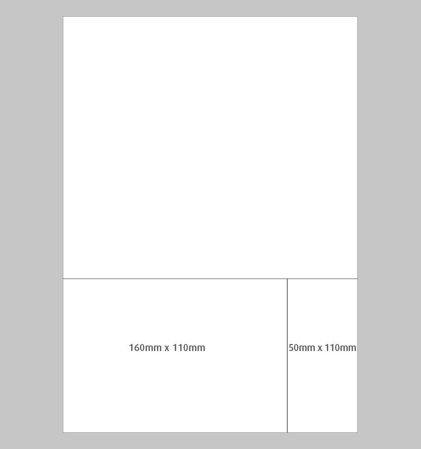 Verzendformulier 2 etiketten 160x110mm + 50x110mm