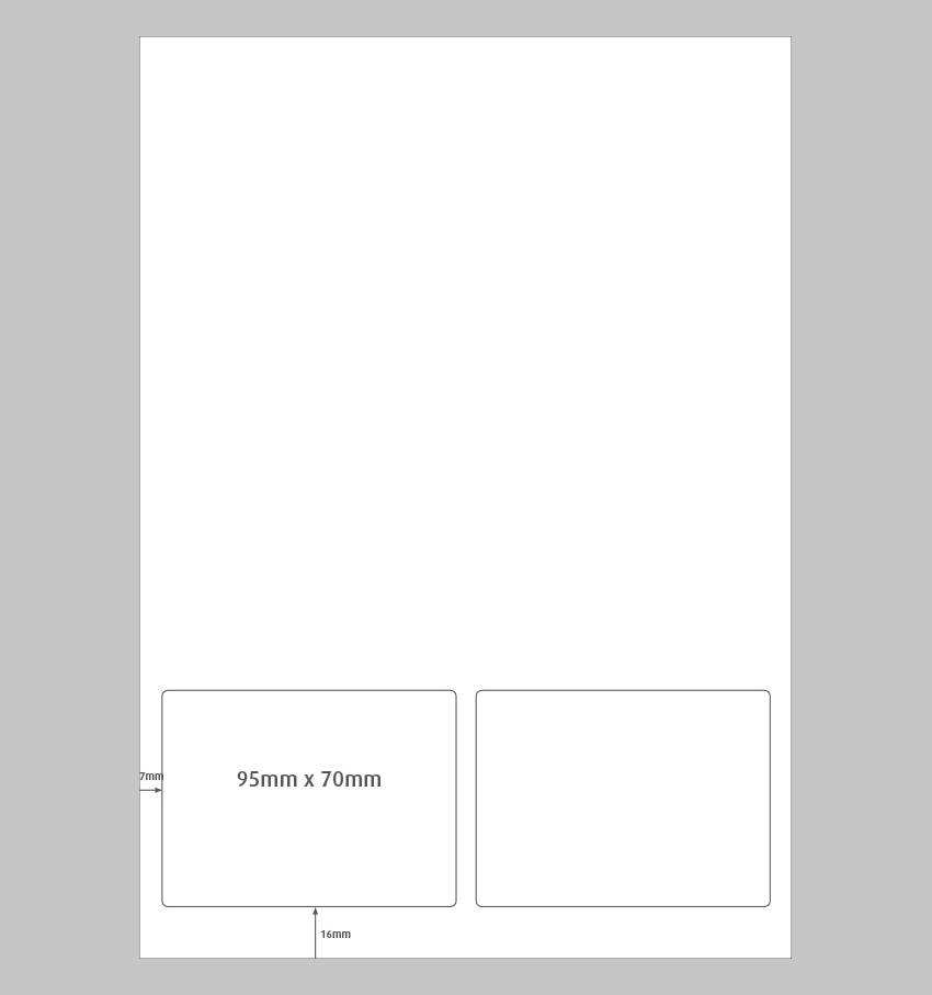 Verzendformulier 2 etiket 95x70mm