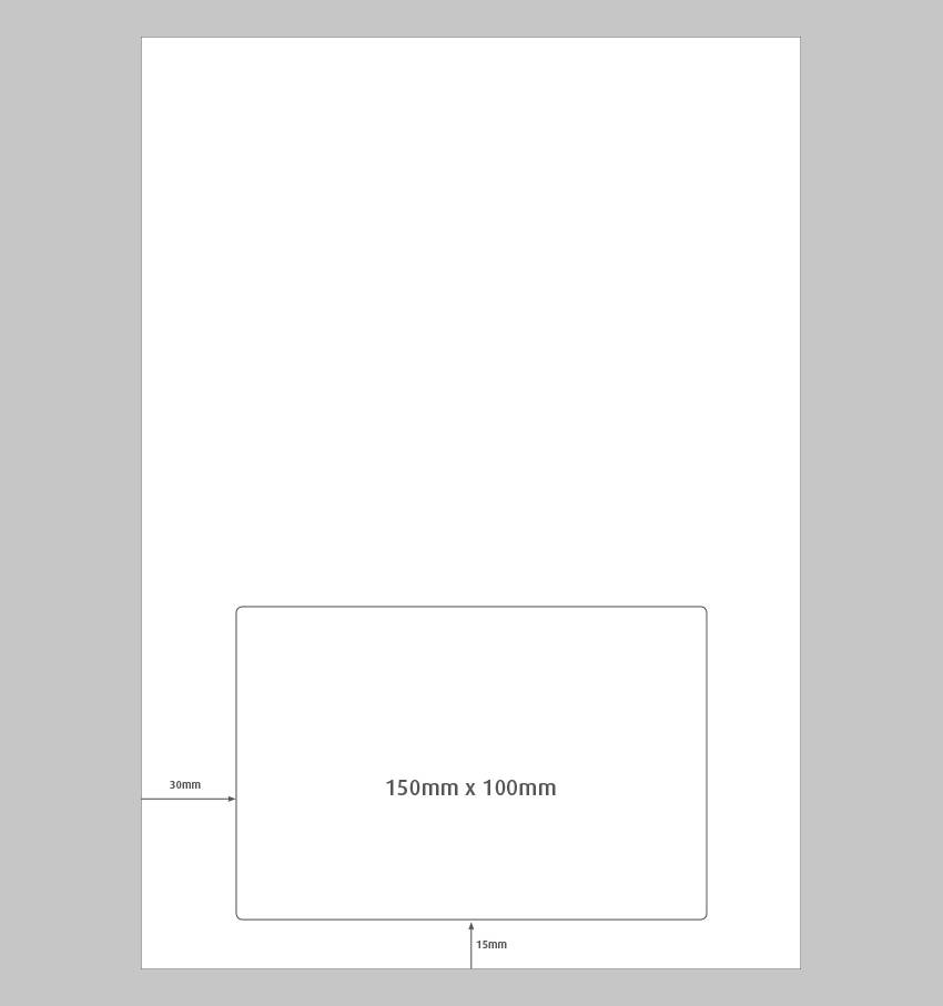 Verzendformulier 1 etiket 150x100mm